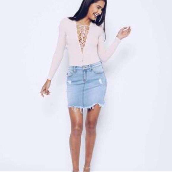 KanCan Dresses & Skirts - LAST‼️Distressed Jean Skirt